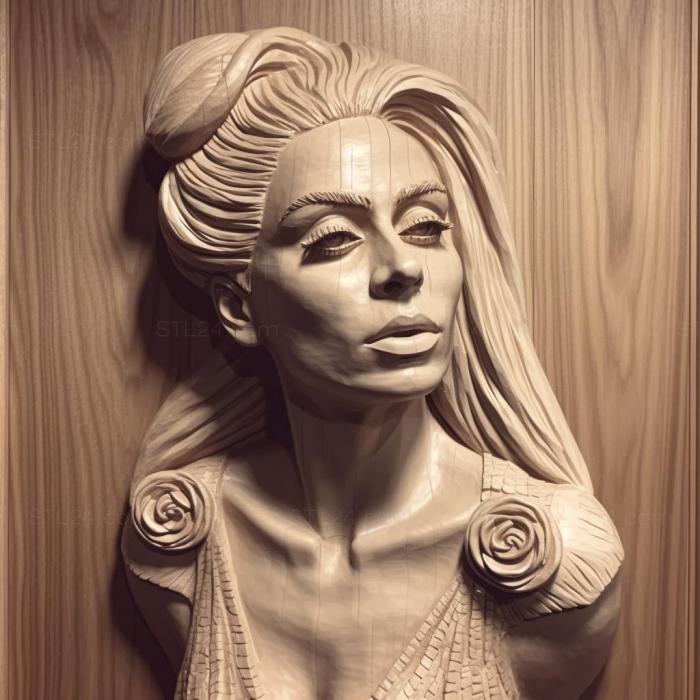 Знаменитости (Леди Гага 1, 3DFMS_7476) 3D модель для ЧПУ станка